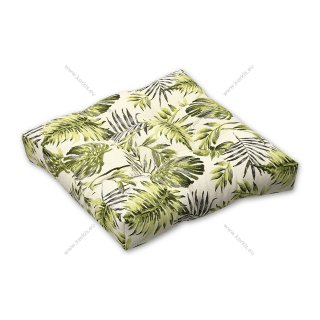 Μαξιλάρι δαπέδου με διακοσμητικά κουμπιά Πράσινο Floral